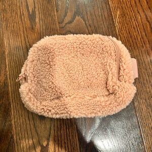 Pink Sherpa CrossBody Pouch